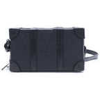 Louis Vuitton Monogram Empreinte Soft Trunk Wallet Mini Shoulder Bag Black