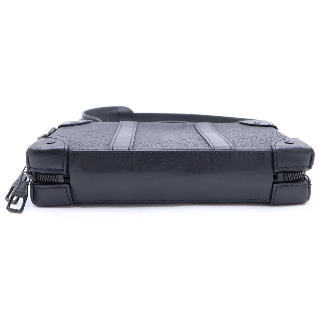 Louis Vuitton Monogram Empreinte Soft Trunk Wallet Mini Shoulder Bag Black — view 4
