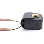 Celine Mini Claude Trio Mini Shoulder Bag Black Brown Leather Gold — view 3