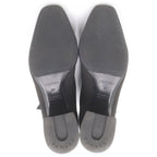 Hermes Volvert Exlibris Heels Knit Leather Short Boots Shoes Black Box — view 5
