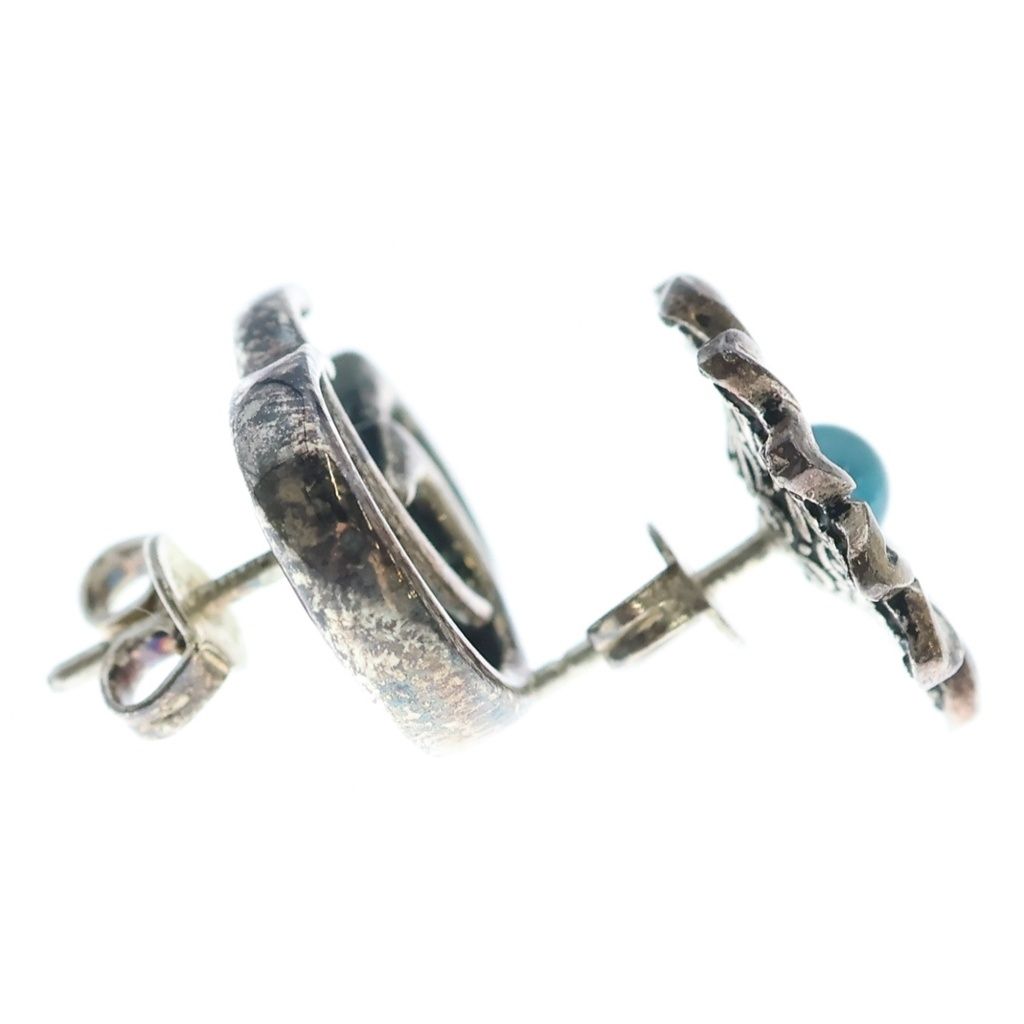 Gucci GG Marmont Flower Color Stone Stud Earrings Silver — view 4