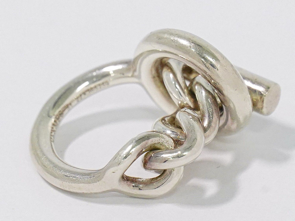 Hermes Croisette Ring 51 Silver — view 4