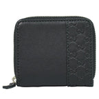 Gucci Guccissima Leather Zip Around Coin Purse Black