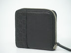 Gucci Guccissima Leather Zip Around Coin Purse Black — view 2