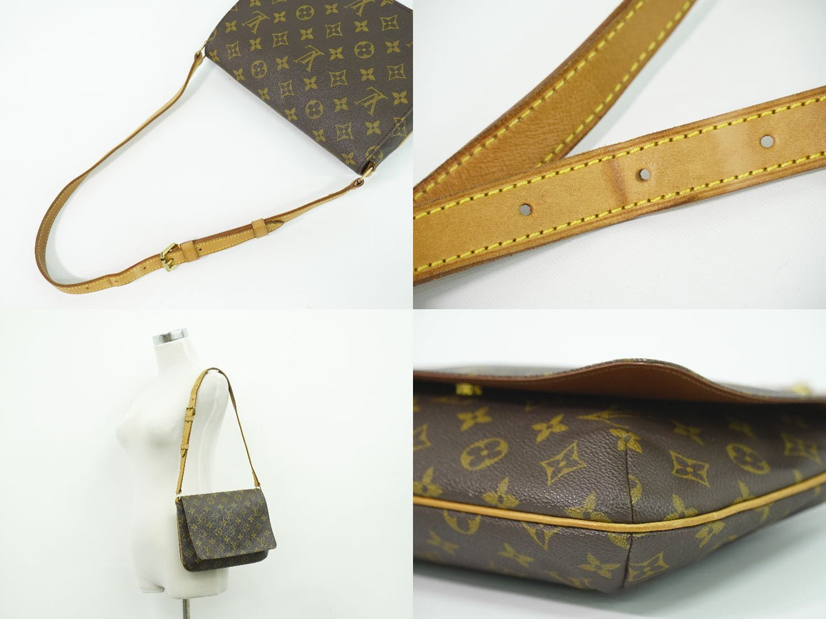 Louis Vuitton LV Musette Tango Short Monogram Shoulder Bag Brown — view 6