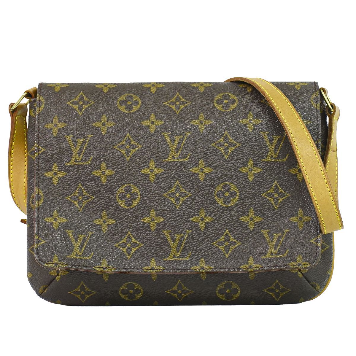 Louis Vuitton LV Musette Tango Short Monogram Shoulder Bag Brown