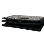 Prada Rhinestone Flap Card Holder Mini Bag Black Silver — view 5