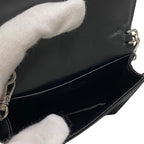 Prada Rhinestone Flap Card Holder Mini Bag Black Silver — view 8