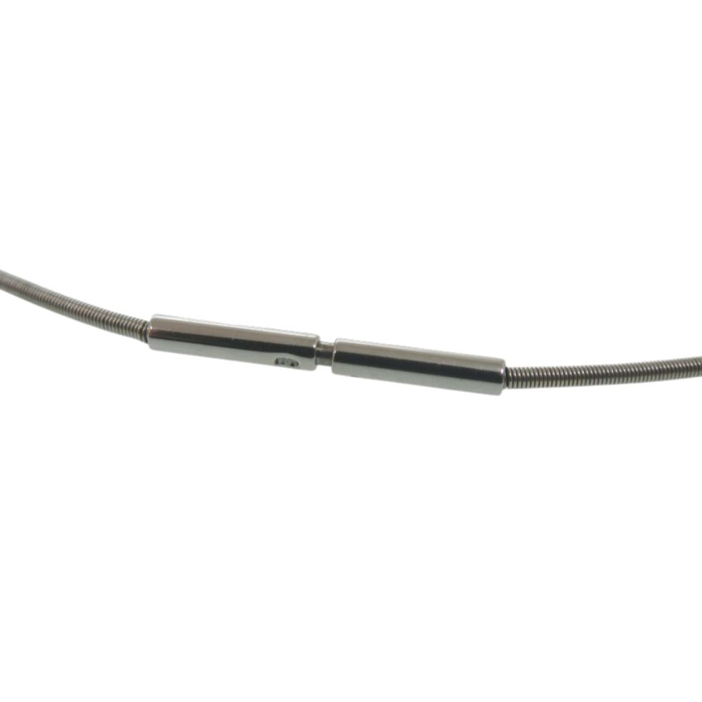 Hermes Cage de Ash Cube Metal Necklace Silver — view 5
