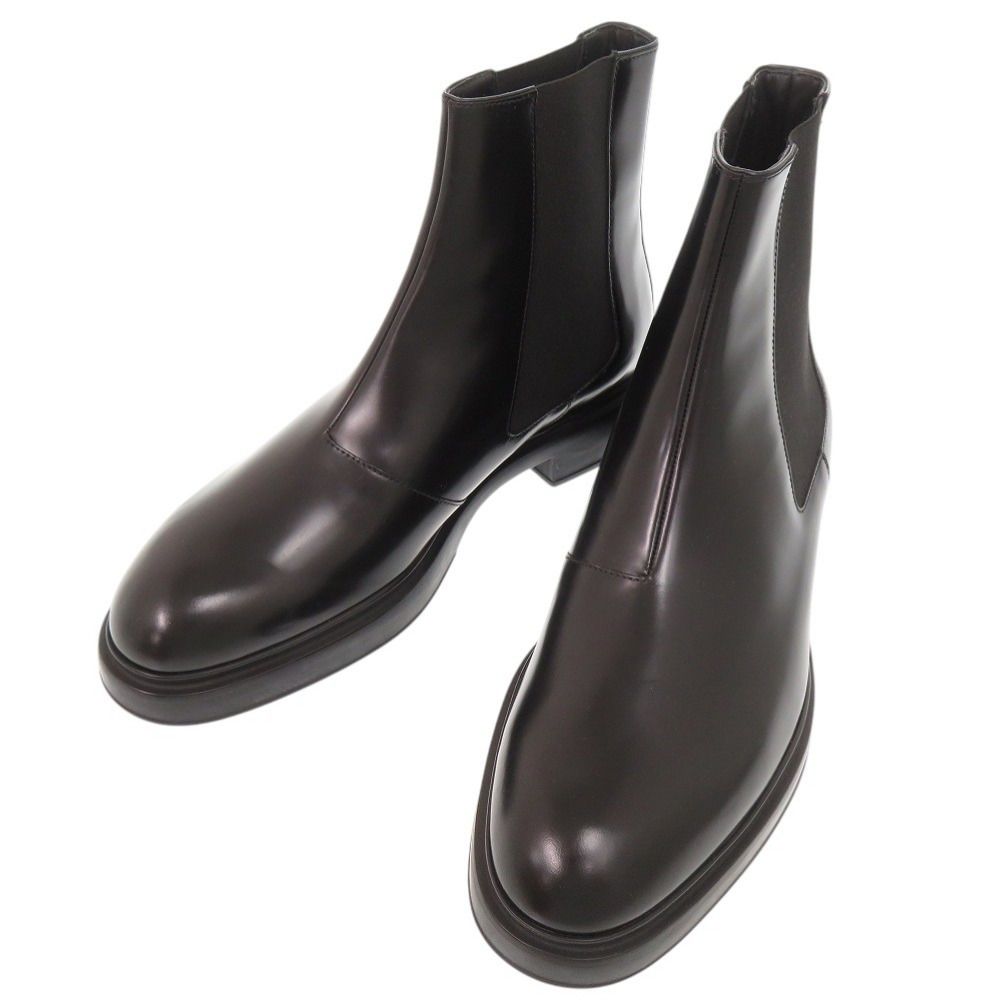 Hermes Leather Black 42.5 Side Gore Boots Short