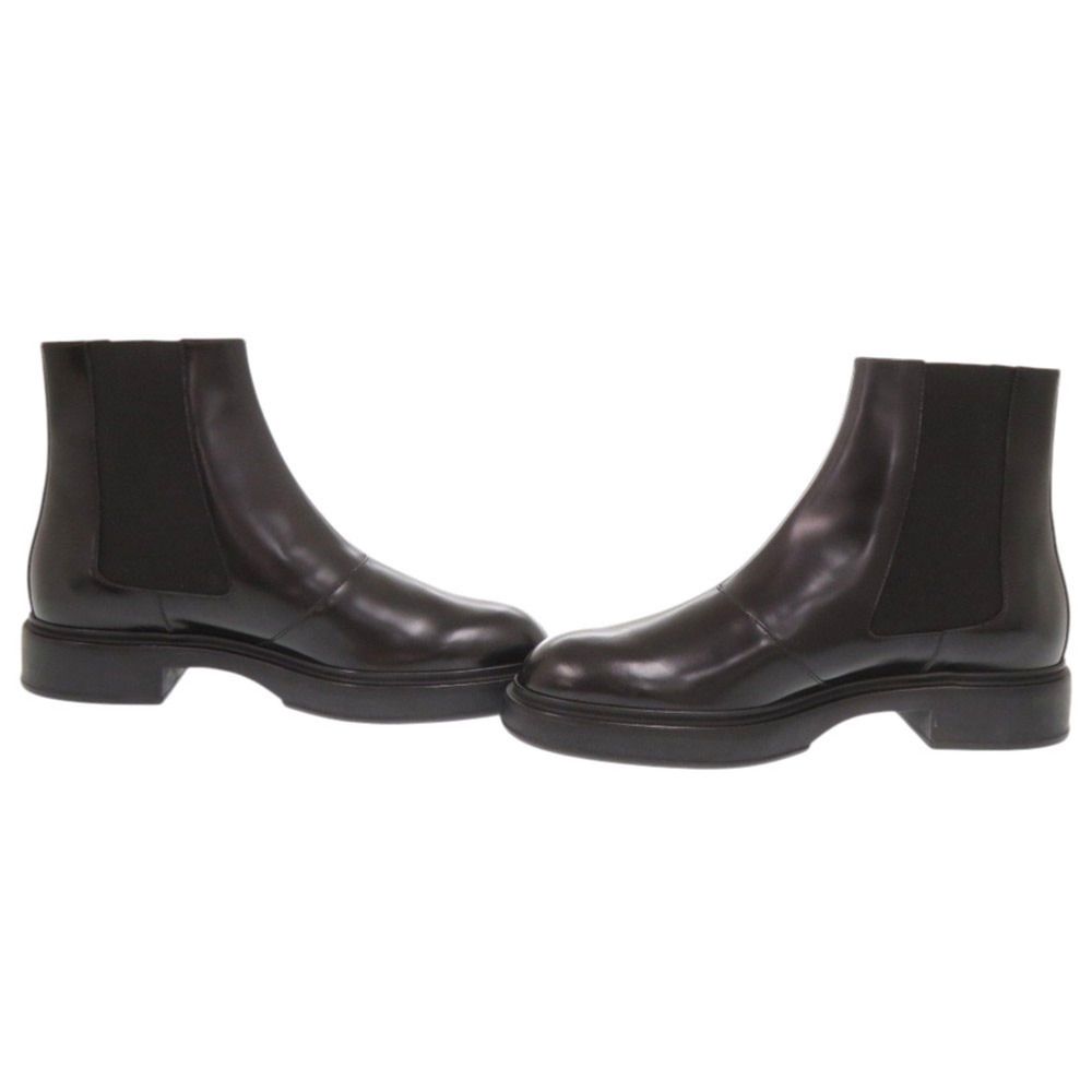 Hermes Leather Black 42.5 Side Gore Boots Short — view 7