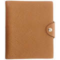Hermes Ulysse PM Togo Gold Silver Note Book Cover Notebook Brown Agenda