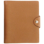 Hermes Ulysse PM Togo Gold Silver Note Book Cover Notebook Brown Agenda