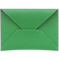 Hermes Envelope Chevrumisor Bamboo Card Case Wallet Green