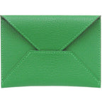 Hermes Envelope Chevrumisor Bamboo Card Case Wallet Green