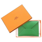Hermes Envelope Chevrumisor Bamboo Card Case Wallet Green — view 2