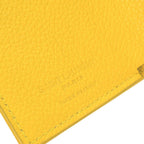 Saint Laurent Paris Logo Leather Yellow Trifold Wallet — view 6