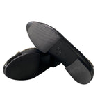 Chanel Ribbon Chain Ballerina Pumps Gold 36.5 Black Lambskin Flat — view 7