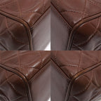 Chanel Quilted Handbag CC Logo Lambskin Brown Gold — view 5