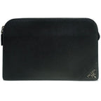 Prada Clutch Saffiano Leather Black Silver