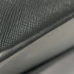Prada Clutch Saffiano Leather Black Silver — view 7