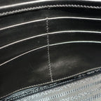 Prada Clutch Saffiano Leather Black Silver — view 8
