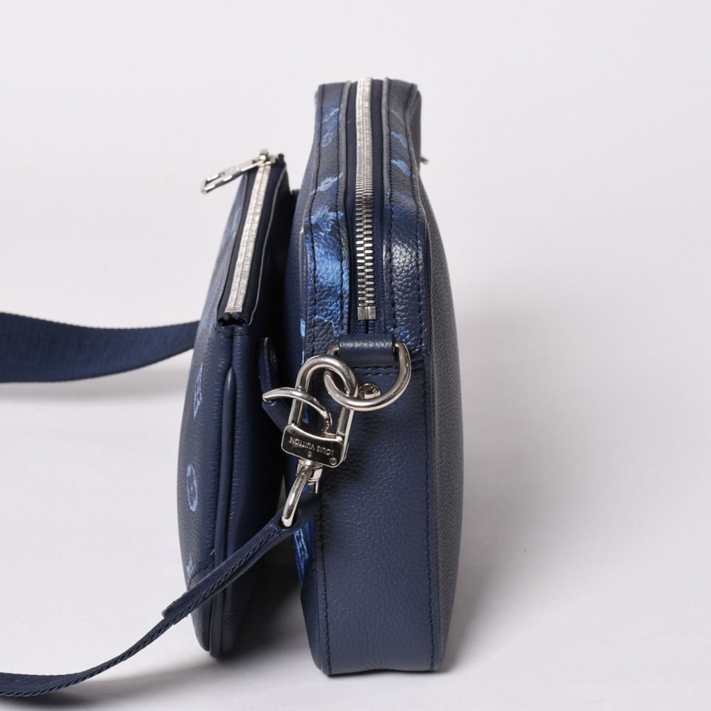 Louis Vuitton Monogram Water Color Trio Messenger Shoulder Bag Blue — view 4