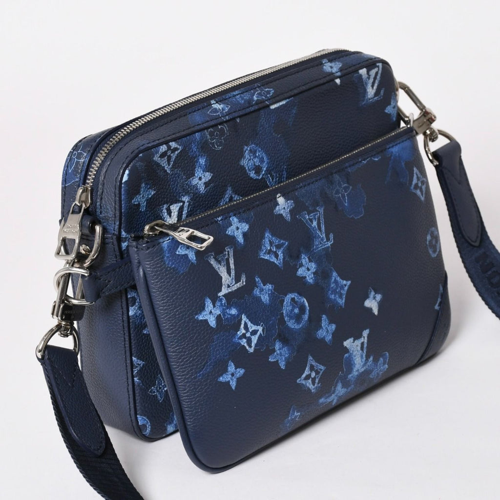 Louis Vuitton Monogram Water Color Trio Messenger Shoulder Bag Blue — view 3