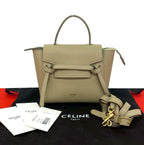 Celine Belt Bag Pico Leather 2-Way Mini Pochette Beige