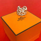 Hermes Chaine D'ancre Ring GM 925 Sterling Silver