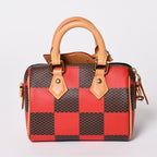 Louis Vuitton Speedy Bandouliere 18 Rouge Damier Pop Brown Red Handbag — view 3