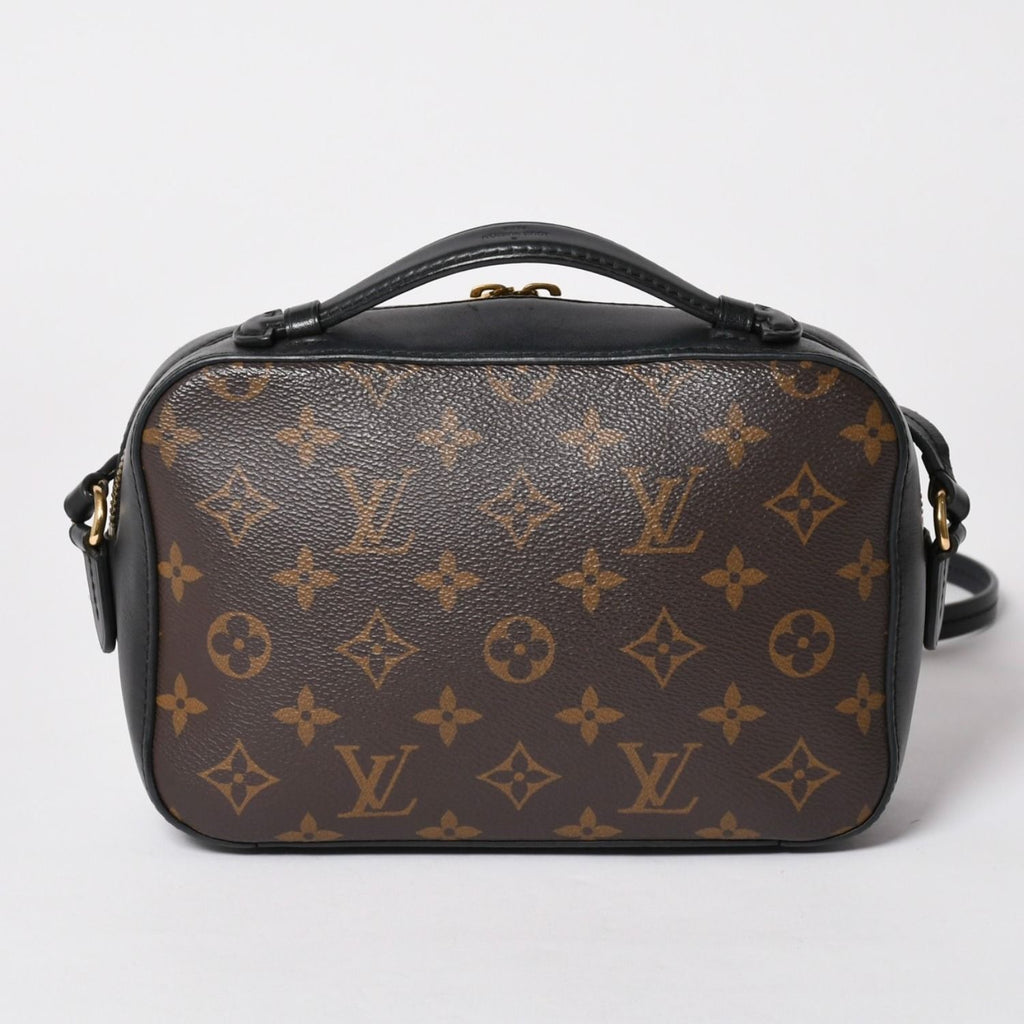 Louis Vuitton Saintonge Shoulder Bag Monogram Canvas Noir Calfskin Double — view 2