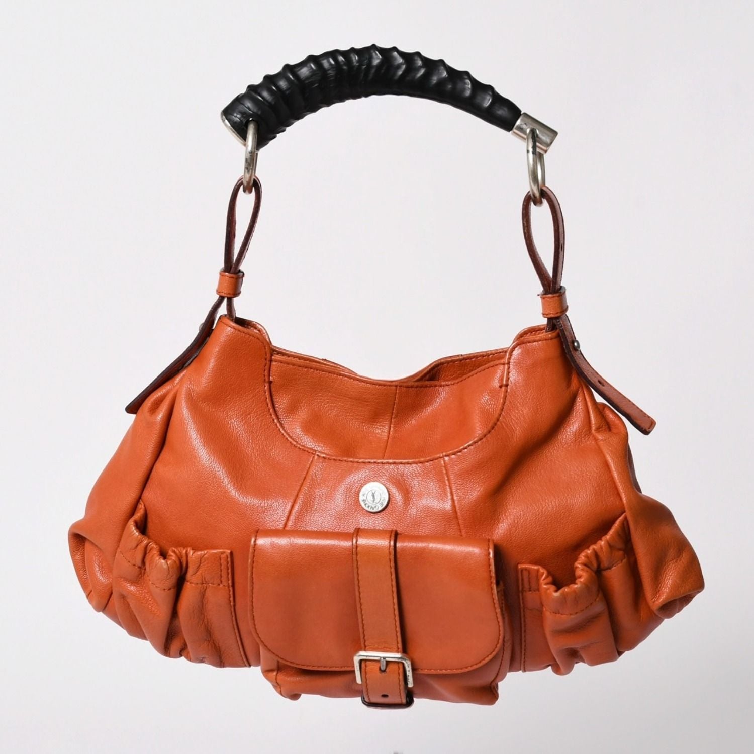 Saint Laurent Mombasa Bag Deerhorn Silver