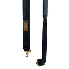 Saint Laurent Paris Silk Strap Logo Ribbon Choker Black Necklace — view 4