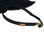 Saint Laurent Paris Silk Strap Logo Ribbon Choker Black Necklace — view 3