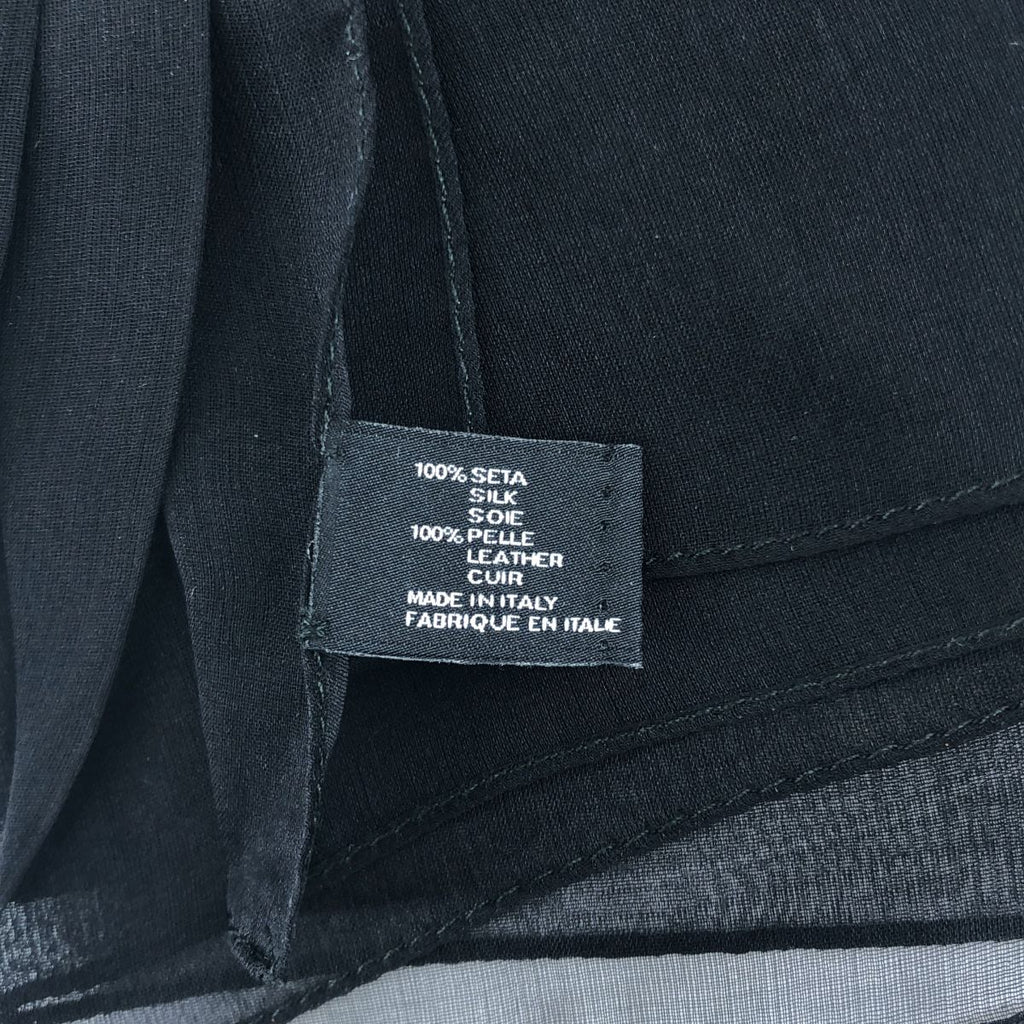 Saint Laurent Paris Silk Strap Logo Ribbon Choker Black Necklace — view 2