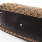 Gucci Handbag Scarlet GG Canvas 2-Way Beige Interlocking Tote — view 5