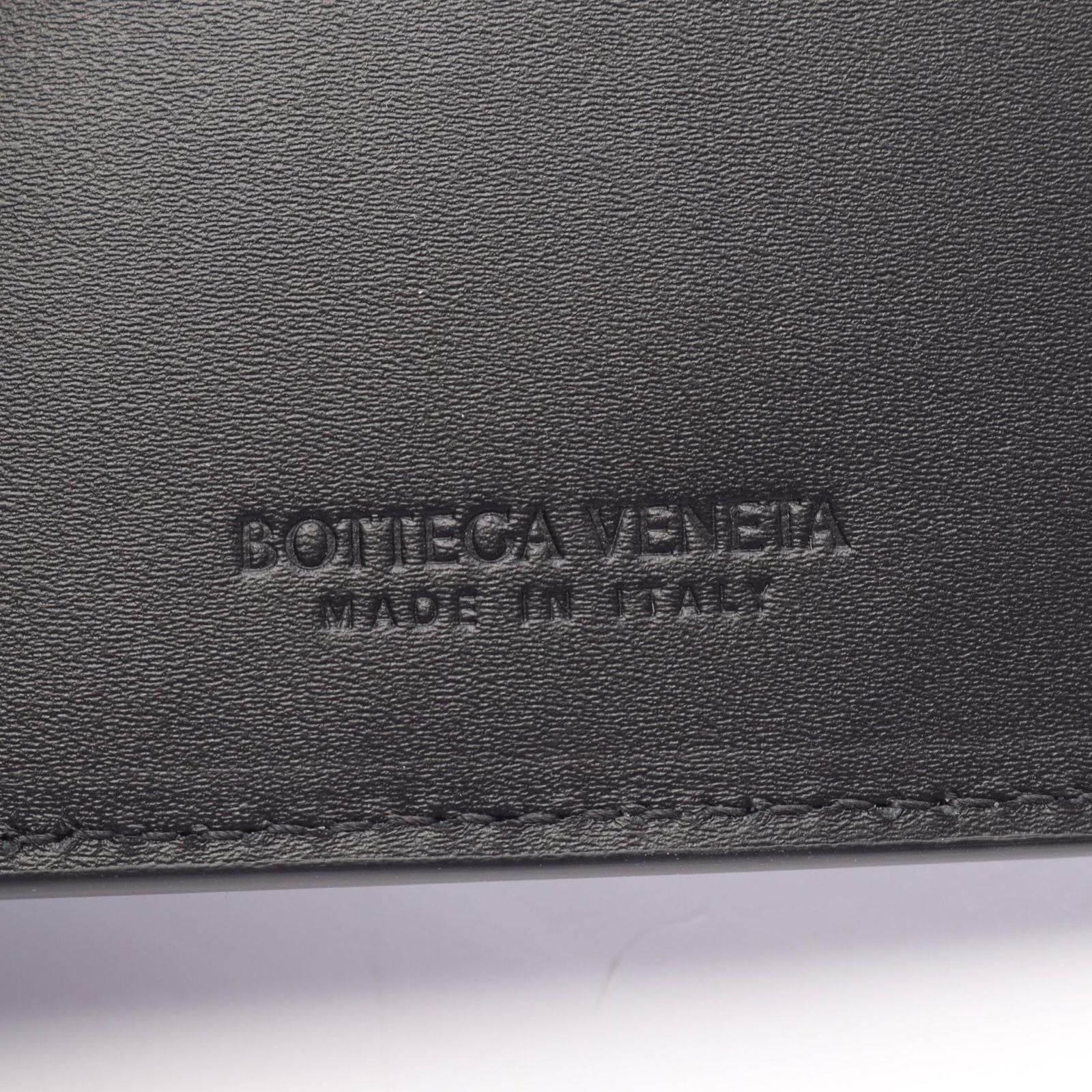 Bottega Veneta Card Case Intrecciato Black Leather — view 4