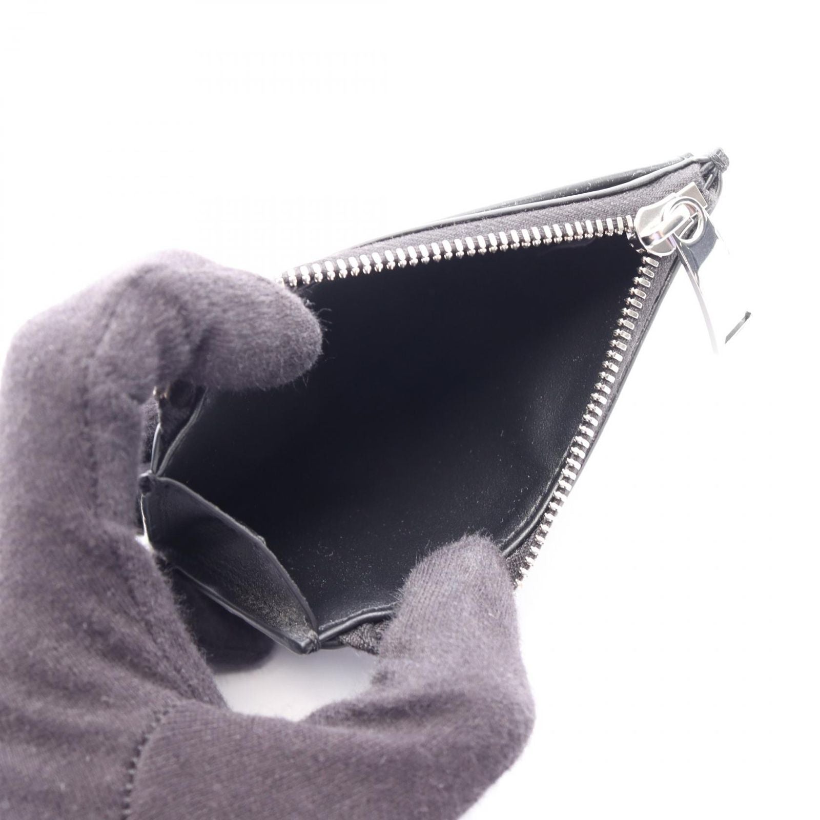 Bottega Veneta Card Case Intrecciato Black Leather — view 3
