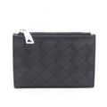 Bottega Veneta Card Case Intrecciato Black Leather