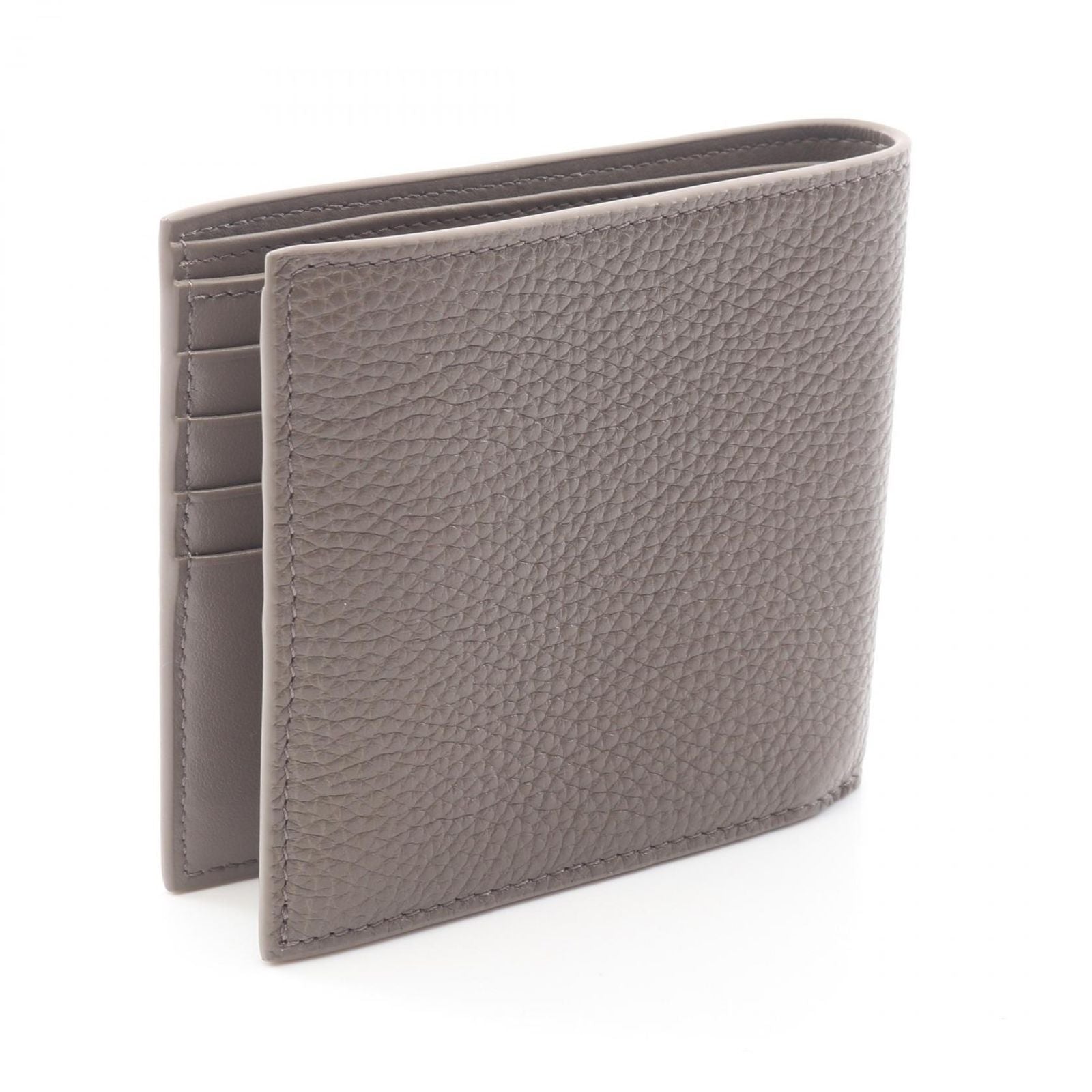 Celine Bifold Wallet Card Holder Gray Leather — view 2