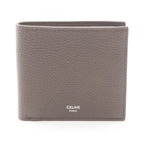 Celine Bifold Wallet Card Holder Gray Leather