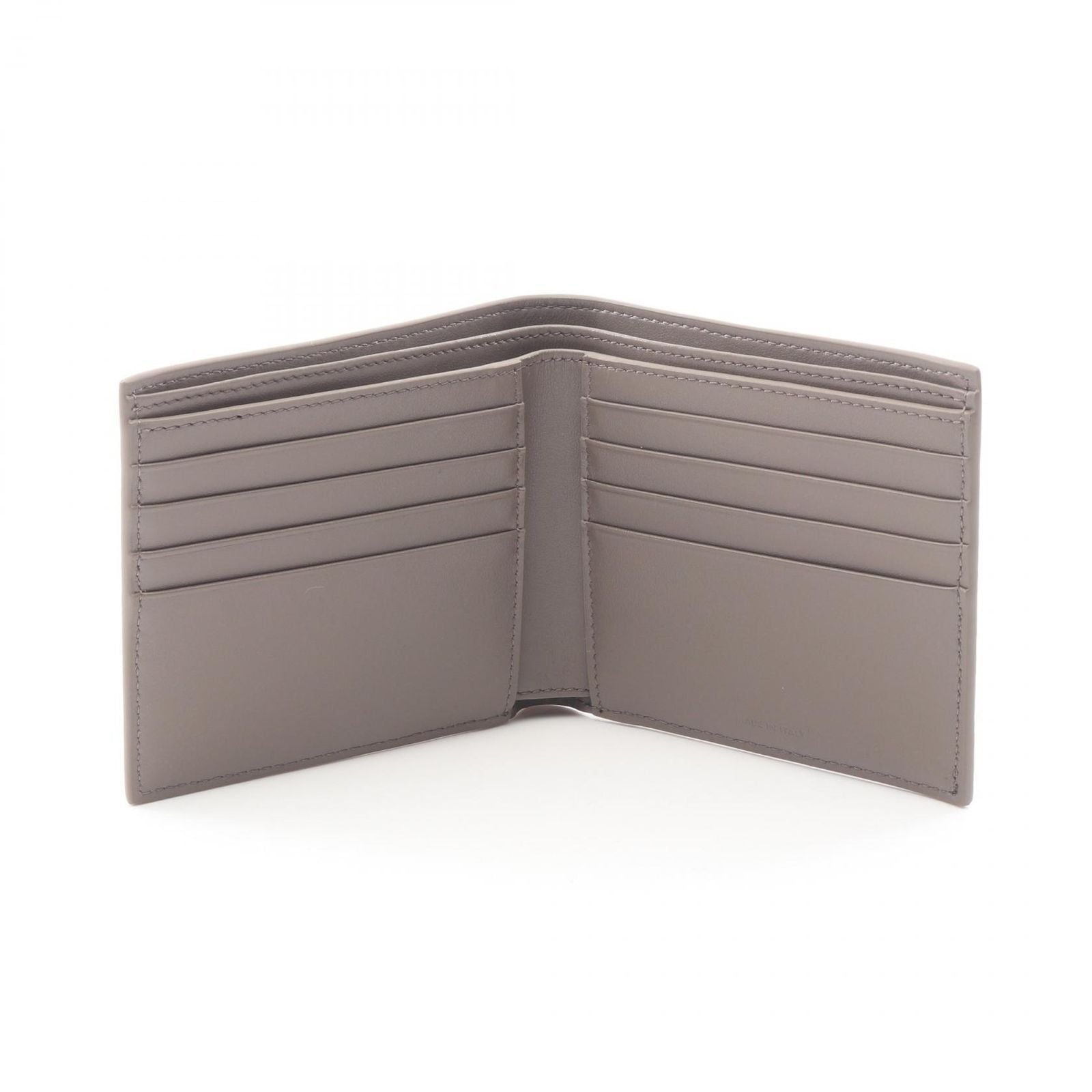 Celine Bifold Wallet Card Holder Gray Leather — view 3