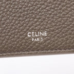 Celine Bifold Wallet Card Holder Gray Leather — view 4