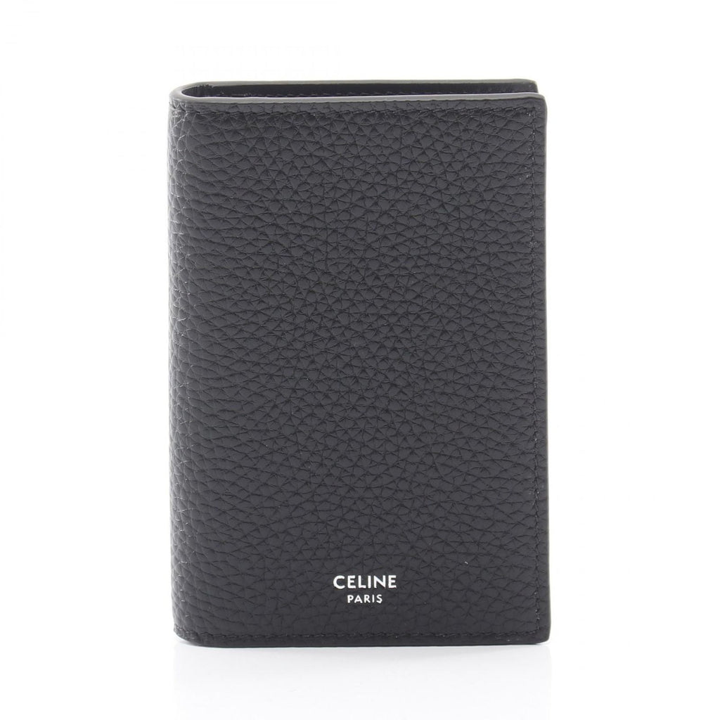 Celine Card Case Vertical Holder Black Leather