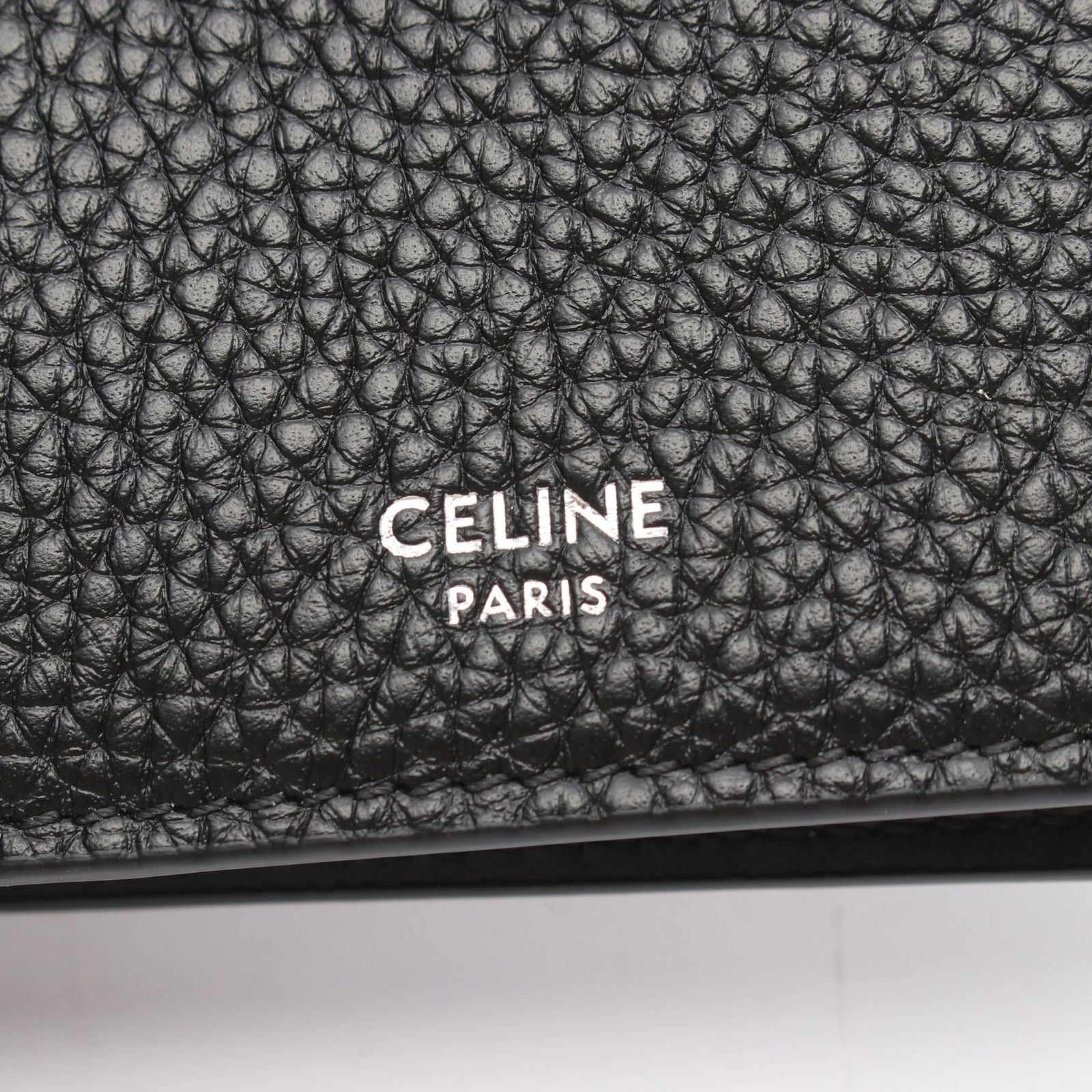 Celine Card Case Vertical Holder Black Leather — view 4