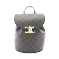 Celine Backpack Bonnie Trio Brown Canvas Leather