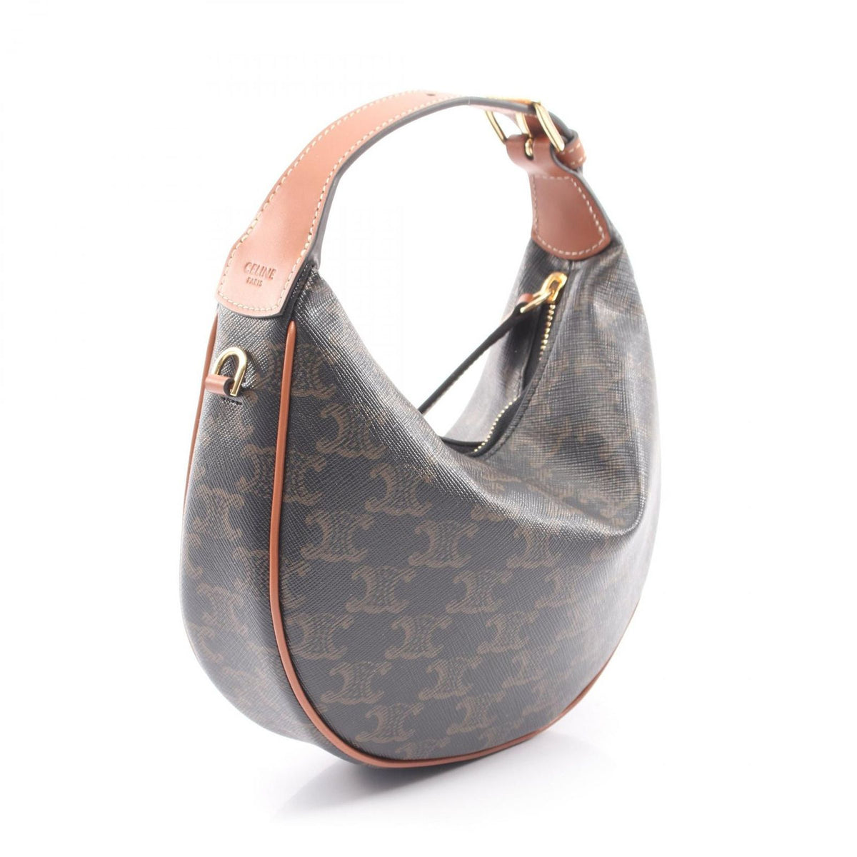 Celine Teen Lou Trio 2-Way Brown Canvas Leather Shoulder — view 2