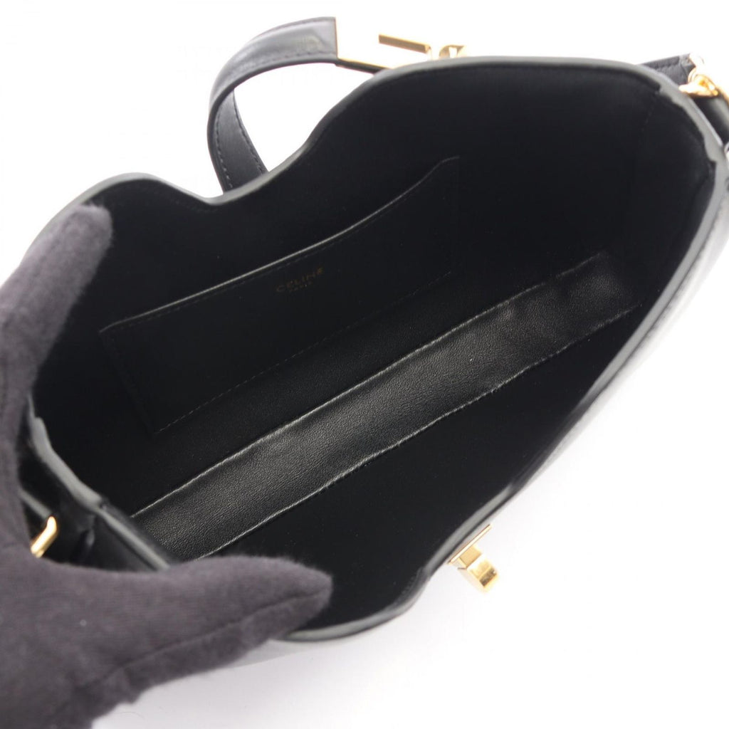 Celine Shoulder Bag Camille 16 Black Leather — view 3