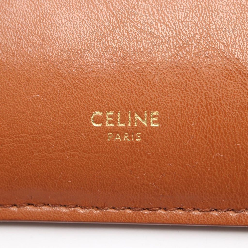 Celine Tote Flat Luggage Brown Leather — view 4
